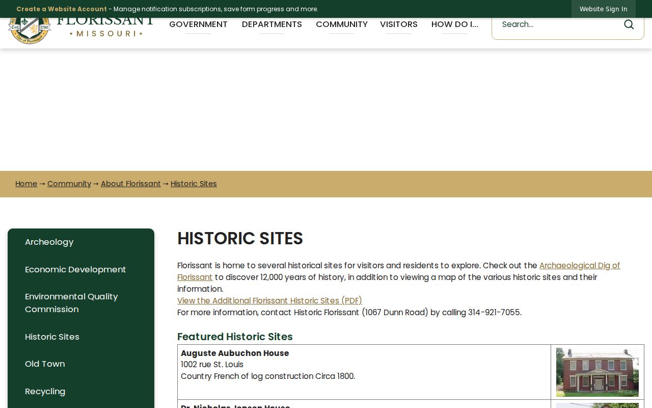 Florissant neighbors historic sites research source